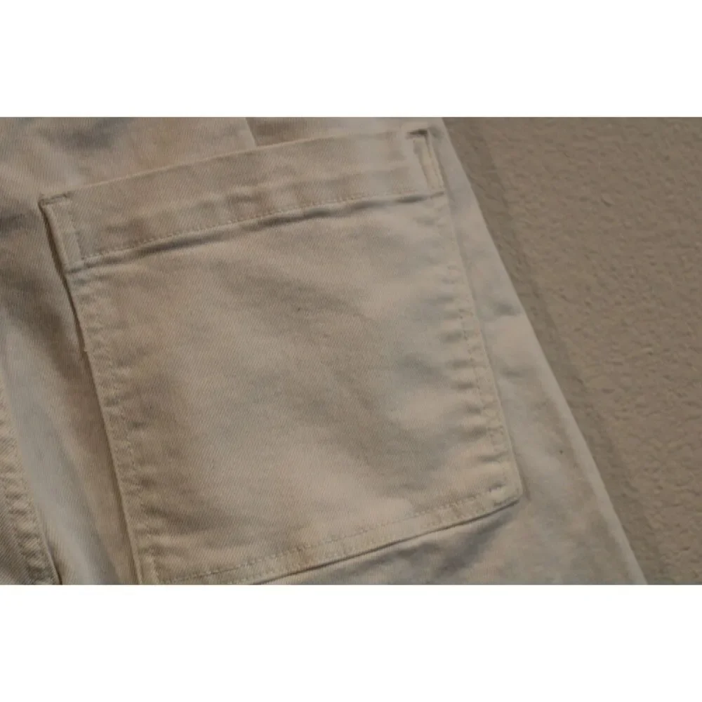 Zara marine straight raw hem white jeans size 8 - Picture 4 of 6